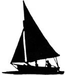 Large Steel Sailing Boat Weathervane or Sign Profile - Laser cut